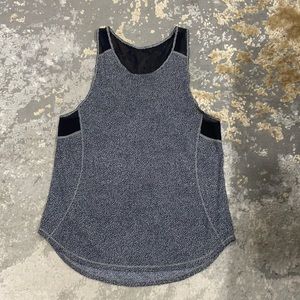 Lululemon Black Speckled Tank with Mesh Detail